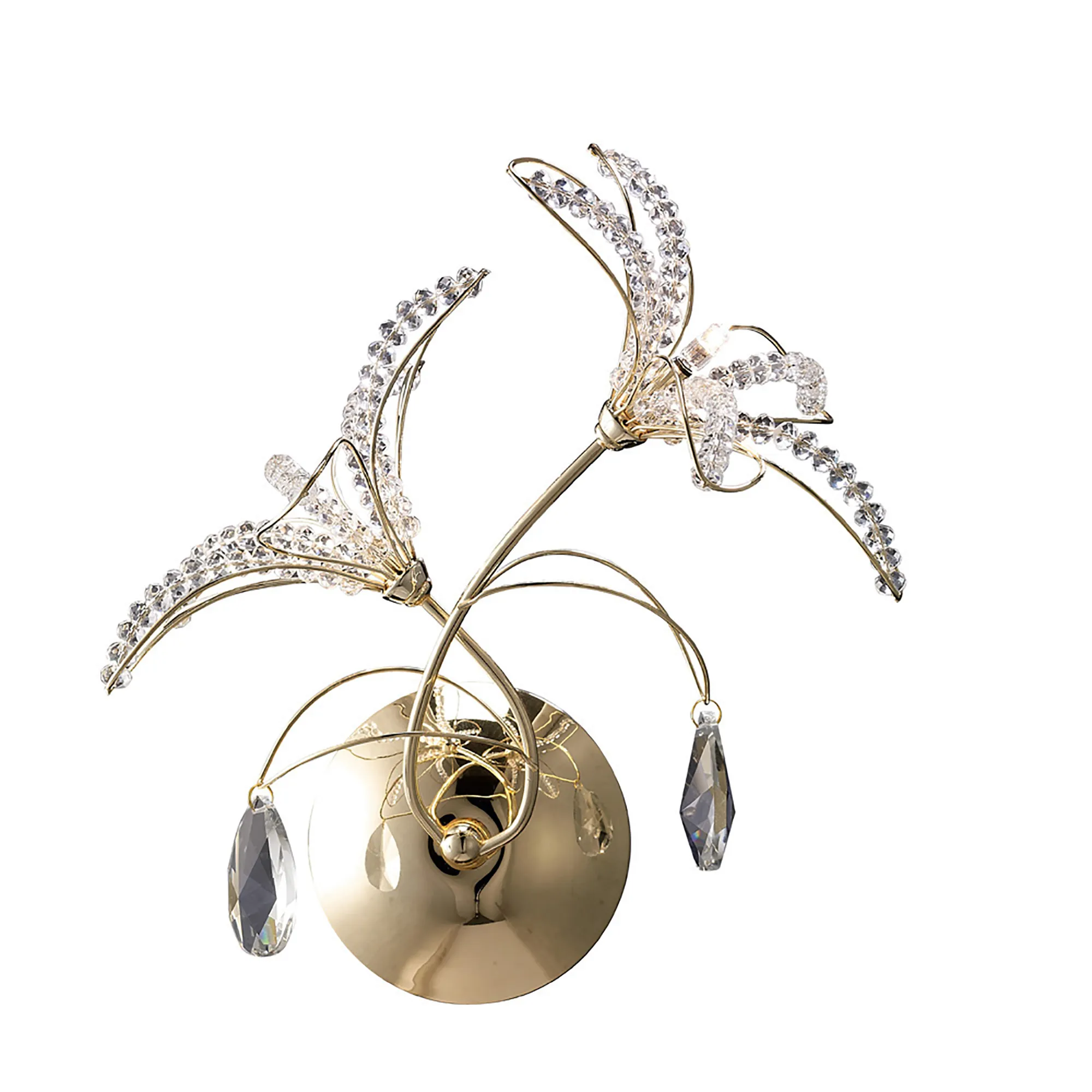 Kenzo Crystal Wall Lights Diyas Flush Crystal Wall Lights